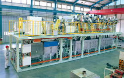 High frequency + hot blast compound machine