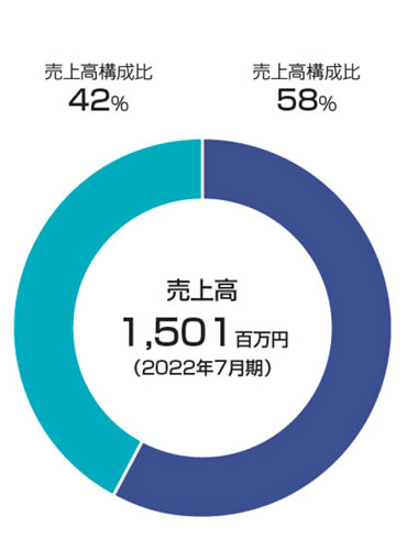 エコム2つの事業の売上構成比