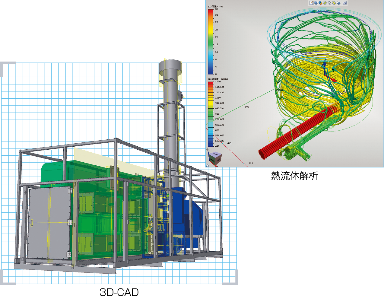 3D-CADを使用し、コンパクトと省エネ・時短を意識した機械設計
